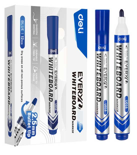 Marker Whiteboard Vârf Rotund 2,5 mm Albastru Deli