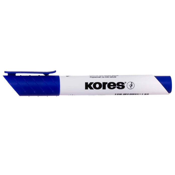 Marker Whiteboard Vârf Teșit Albastru Kores