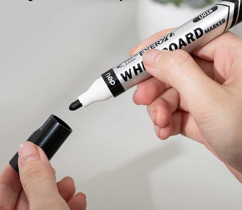 Marker Whiteboard Vârf Rotund 2,5 mm Negru Deli