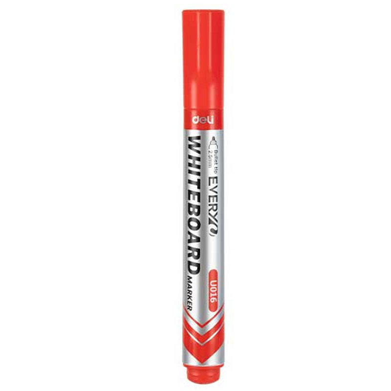 Marker Whiteboard Vârf Rotund 2,5 mm Roșu Deli