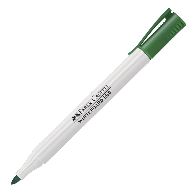 Marker Whiteboard Slim 1560 Vârf Rotund Verde Faber-Castell