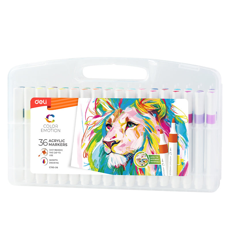 Set 36 Markere Acrilice Color Emotion Deli