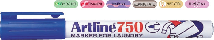 Marker pentru Textile 750 Vârf Rotund 0,7 mm Artline Albastru