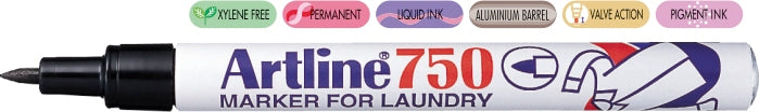 Marker pentru Textile 750 Vârf Rotund 0,7 mm Artline Negru
