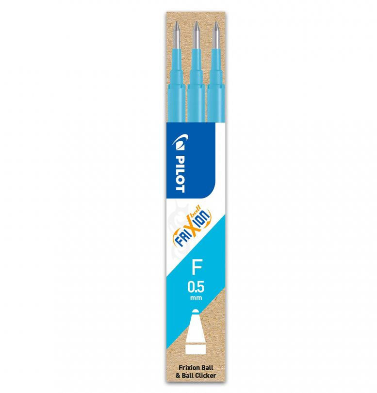 Mine Roller FriXion 0,5 mm 3 buc Albastre Deschise Pilot