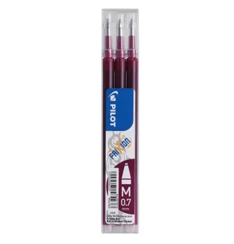 Mine Roller FriXion 0,7 mm 3 buc Bordeaux Pilot