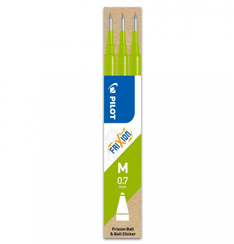 Mine Roller FriXion 0,7 mm 3 buc Verzi Deschise Pilot