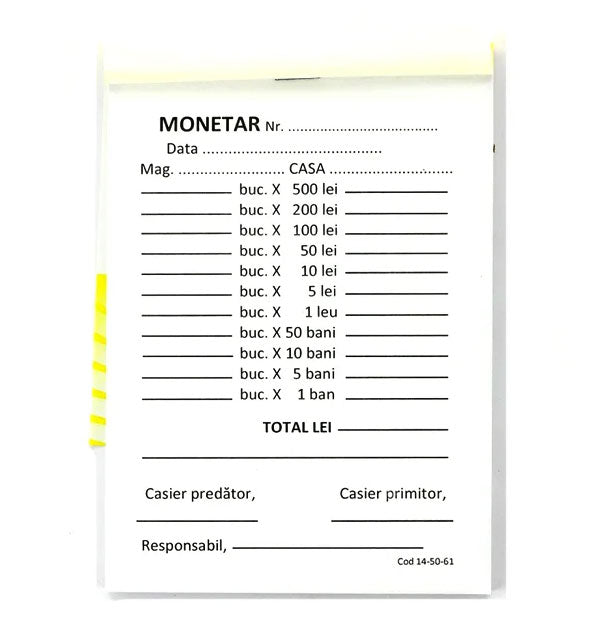 Monetar Autocopiativ A6 2 Exemplare 100 file Nebo