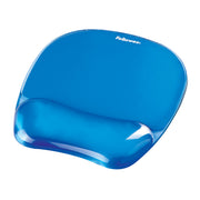 Mouse Pad cu Suport pentru Încheietură Gel Crystal Albastru Fellowes