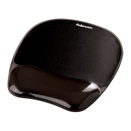 Mouse Pad cu Suport pentru Încheietură Gel Crystal Negru Fellowes