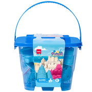 Nisip Modelabil Găletușă 500 g + 6 Forme Modelaj Deli Albastru