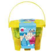 Nisip Modelabil Găletușă 500 g + 6 Forme Modelaj Deli Galben