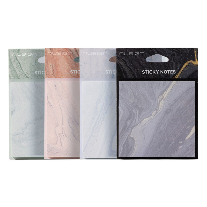 Notes adeziv Deli, Nusign marmorat, 74 x 74 mm, 60 file, 80 g/mp