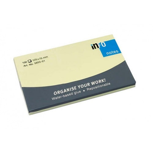 Notes Adeziv 75 x 125 mm Galben Pal 100 file Global Notes
