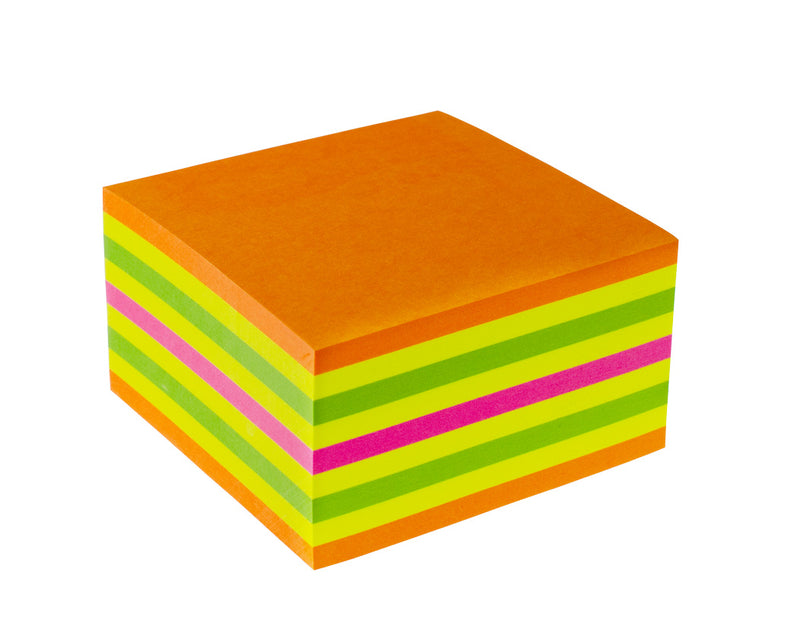 Cub Notes Adeziv Culori Neon Mixte Summer 75x75mm 450 File - Kores