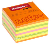 Cub notes adeziv Kores, culori neon mixte Summer, 75 x 75 mm, 450 file