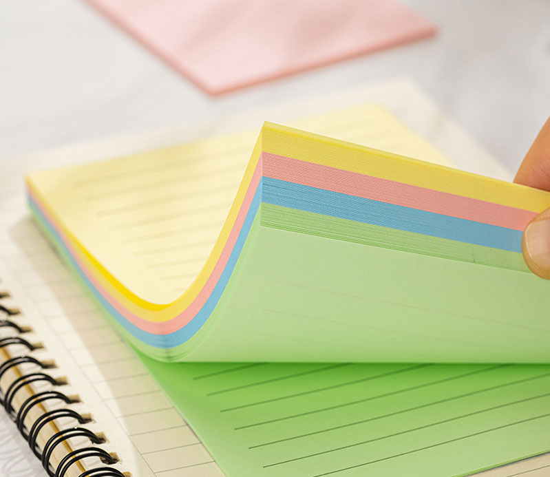 Notes Adeziv Liniat 4 Culori Pastel 76x126mm 4x25 File - Deli