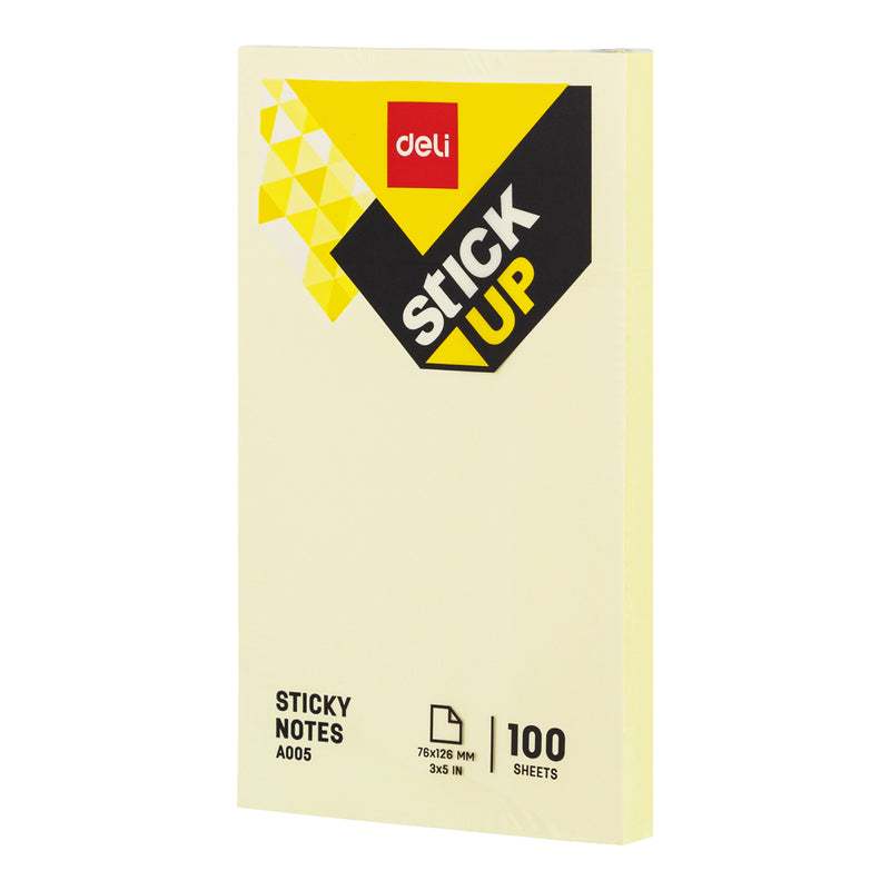 Notes Adeziv Galben 76x126mm 100 File - Deli
