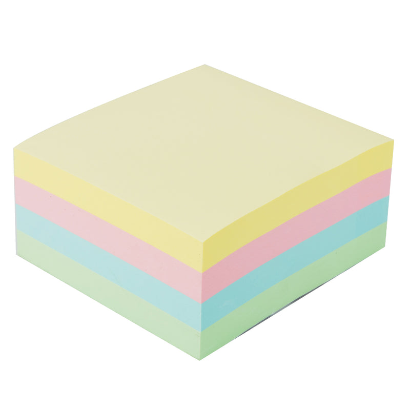Cub Notes Adeziv 4 Culori Pastel 76x76mm 70g 400 File - Deli