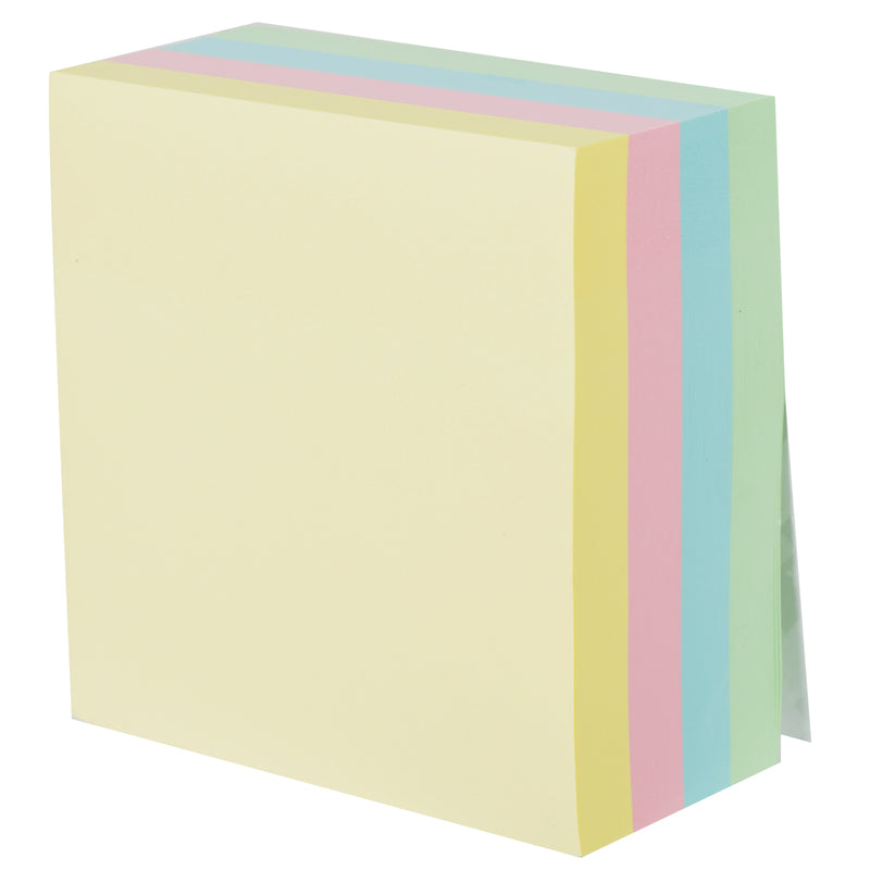 Cub Notes Adeziv 4 Culori Pastel 76x76mm 70g 400 File - Deli