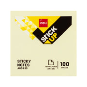 Notes adeziv Deli, galben, 76 x 76 mm, 100 file