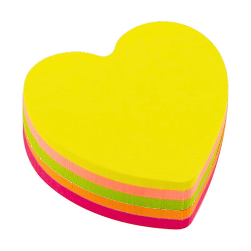 Notes adeziv Office Cover, formă inimă, SN4505I 5 culori neon, 75 x 75 mm, 100 coli