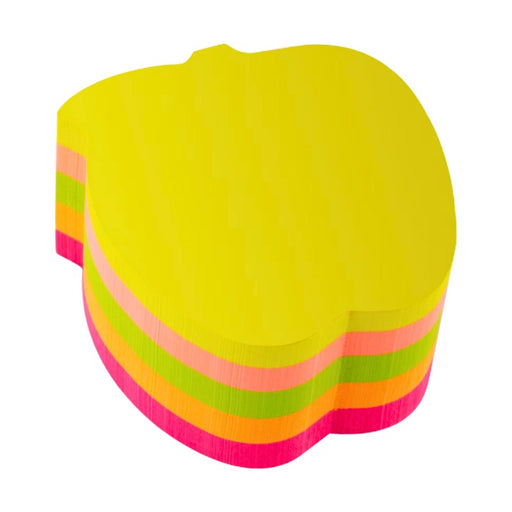 Notes adeziv Office Cover, formă măr, SN4505M 5 culori neon, 75 x 75 mm, 100 coli