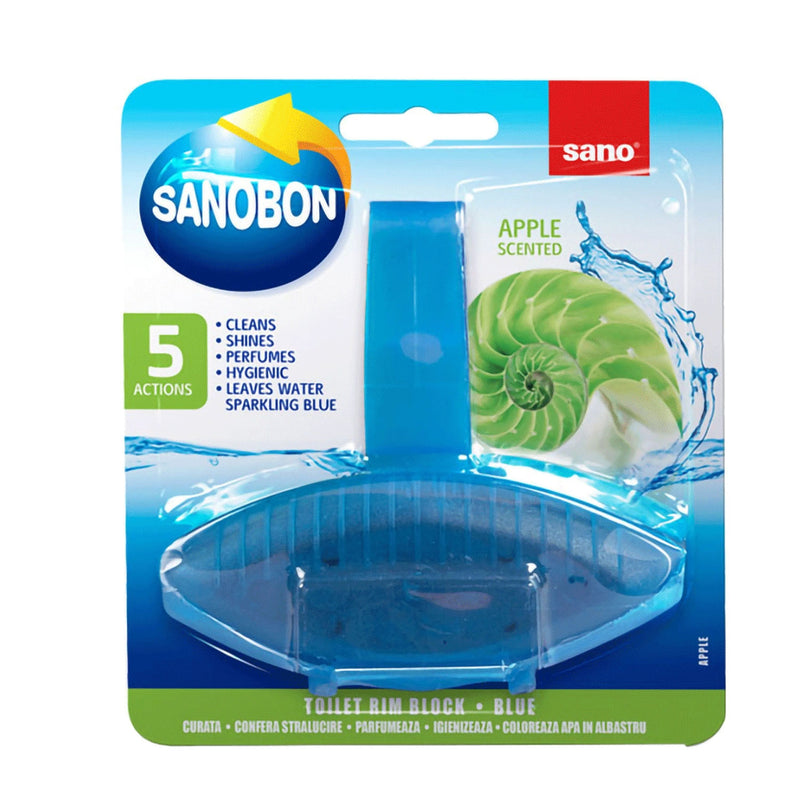 Odorizant toaleta cu suport Sano Bon 5 in 1 55 g Măr