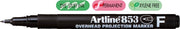 Marker OHP Permanent 853 Vârf Fin 0,5 mm Artline Negru