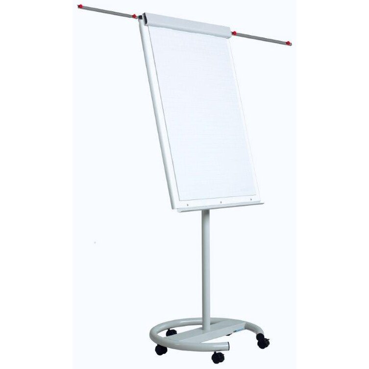 Flipchart Magnetic Vision cu Brațe Laterale și Rotile 100 x 70 cm Optima