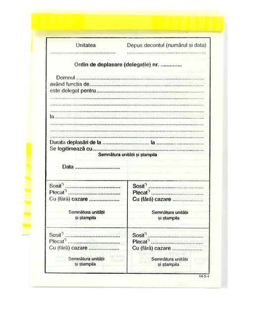 Ordin de Deplasare A5 100 file Nebo