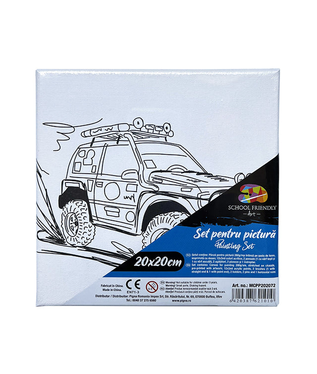 Set Pânză Predesenată pe Șasiu 20 x 20 cm Model 4x4 Pigna