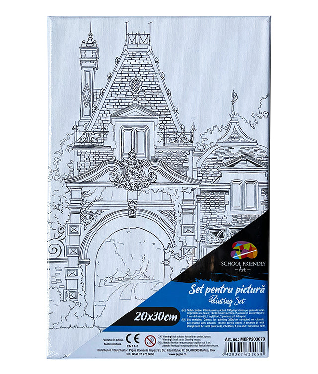 Set Pânză Predesenată pe Șasiu 20 x 30 cm Castel Pigna