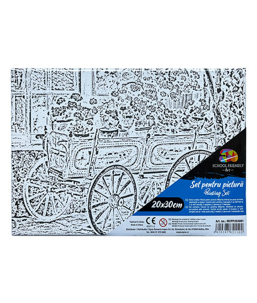 Set Pânză Predesenată pe Șasiu 20 x 30 cm Flori 2 Pigna