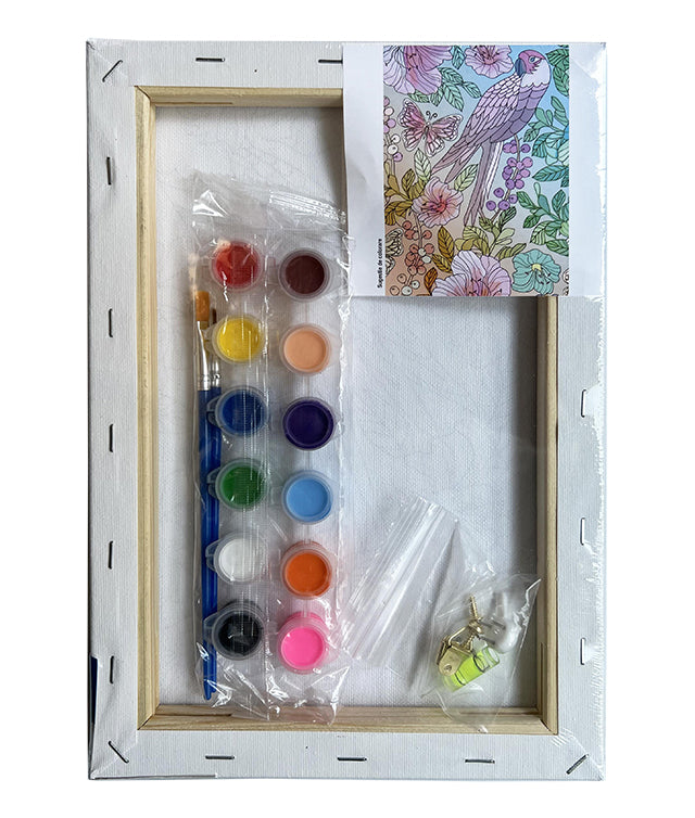 Set Pânză Predesenată pe Șasiu 20 x 30 cm Papagal Pigna