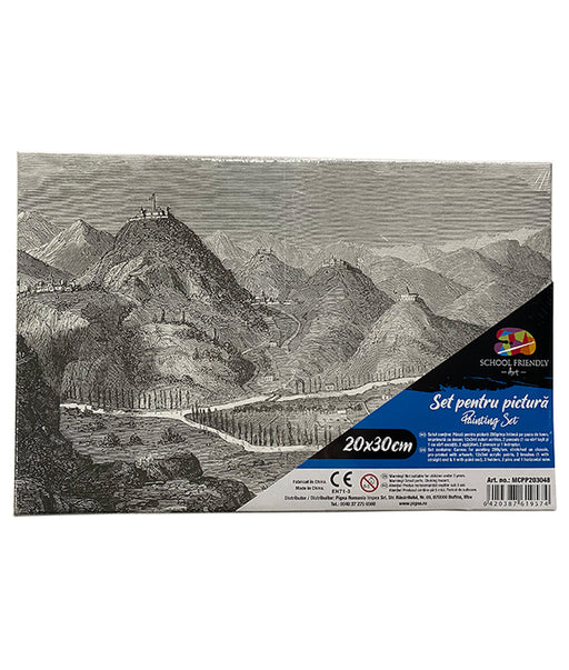 Set Pânză Predesenată pe Șasiu 20 x 30 cm Peisaj 2 Pigna