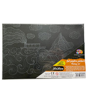 Set Pânză Neagră Predesenată pe Șasiu 20 x 30 cm Mare Pigna