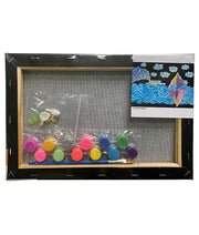 Set Pânză Neagră Predesenată pe Șasiu 20 x 30 cm Mare Pigna