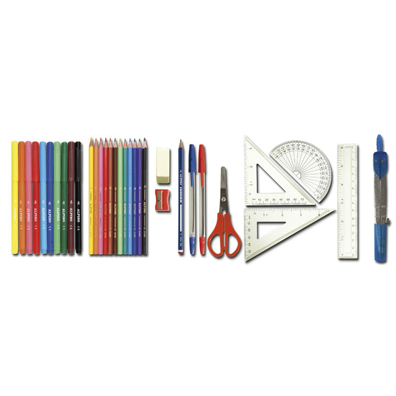 Penar Dublu cu 2 Fermoare Echipat Colors 15 x 21 x 4 cm Alpino