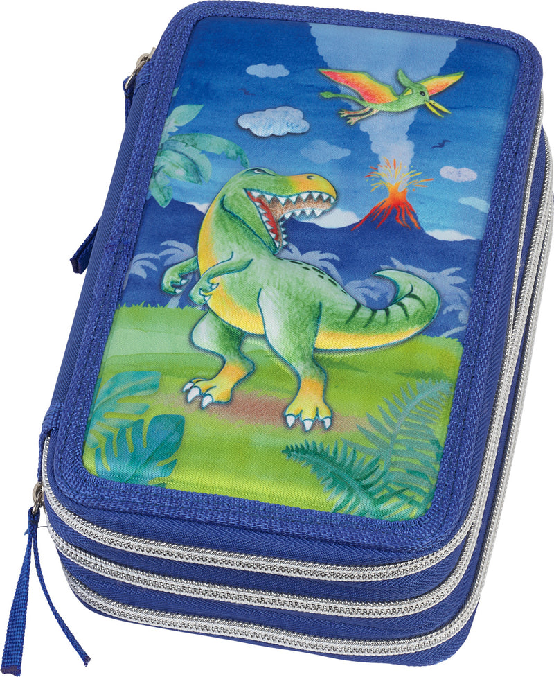 Penar Echipat 44 Piese cu 3 Fermoare Dinozaur Faber-Castell