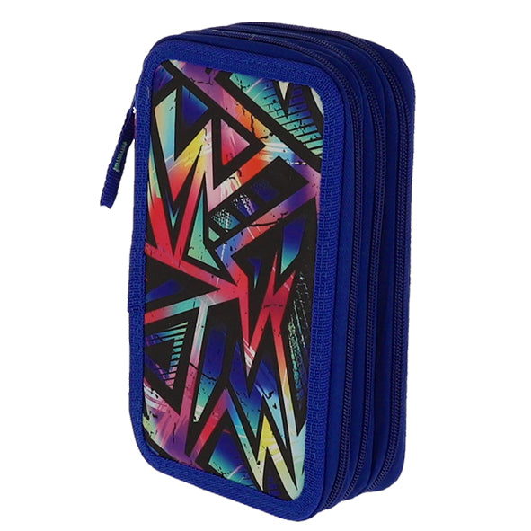Penar Neechipat 3 Fermoare Geometric Albastru Pigna
