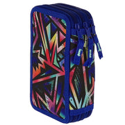 Penar Neechipat 3 Fermoare Geometric Albastru Pigna