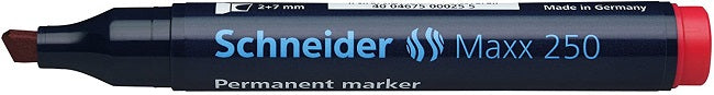 Marker Permanent Maxx 250 Vârf Teșit 2-7 mm Roșu Schneider