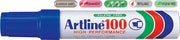 Marker Permanent 100 Vârf Teșit 7,5-12 mm Artline Albastru