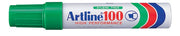 Marker Permanent 100 Vârf Teșit 7,5-12 mm Artline Verde