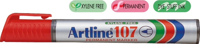 Marker Permanent 107 Vârf Rotund 1,5 mm Artline Roșu