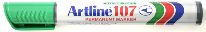 Marker Permanent 107 Vârf Rotund 1,5 mm Artline Verde