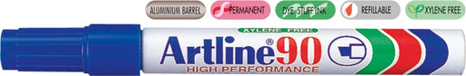 Marker Permanent 90 Vârf Teșit 2-5 mm Artline Albastru
