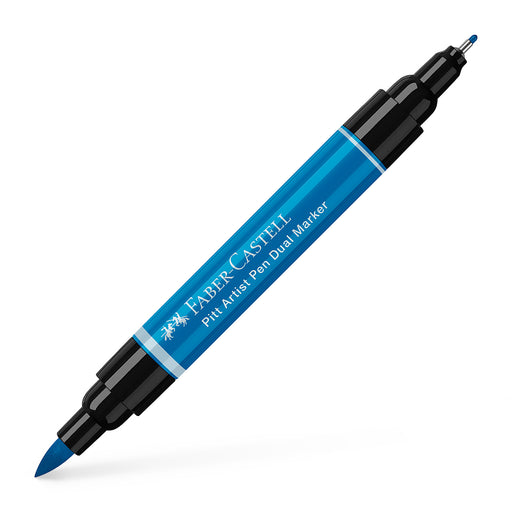 Marker Pitt Artist Pen Dual Marker cu Două Vârfuri Faber-Castell Albastru Phtalo
