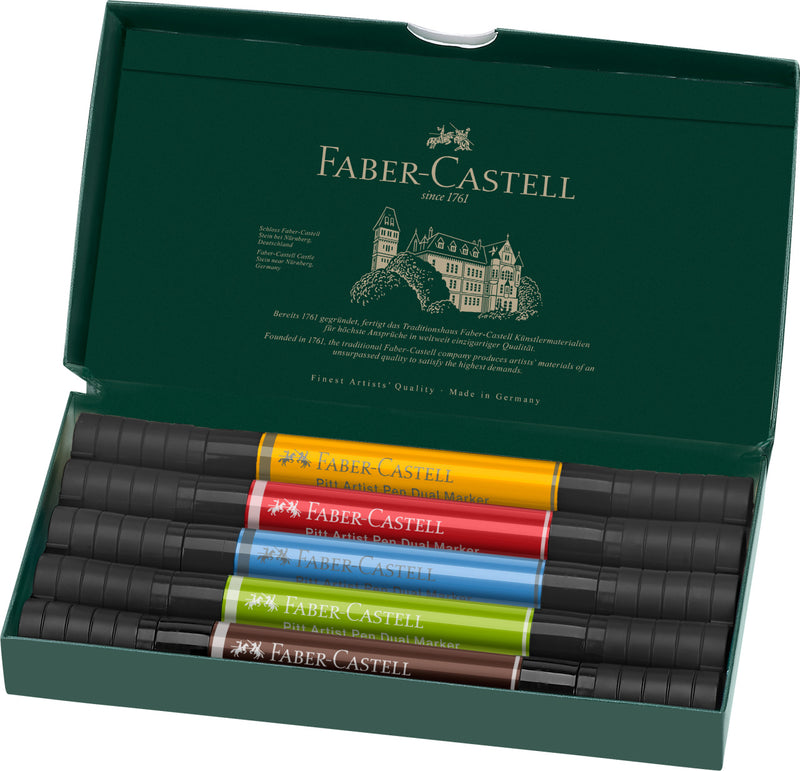 Set 5 Markere Pitt Artist Pen Dual Marker Faber-Castell